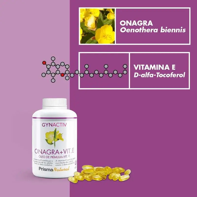 Prisma Natural Gynactiv Enotera + Vitamina E, 60 perle