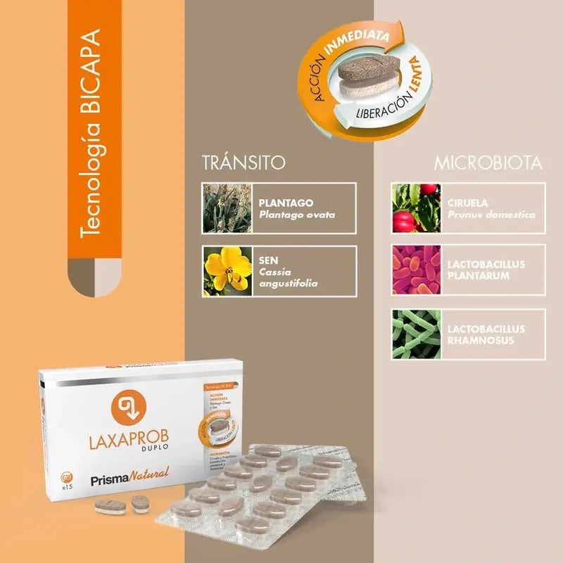 Prisma Natural Laxaprob Bicapa, 15 compresse