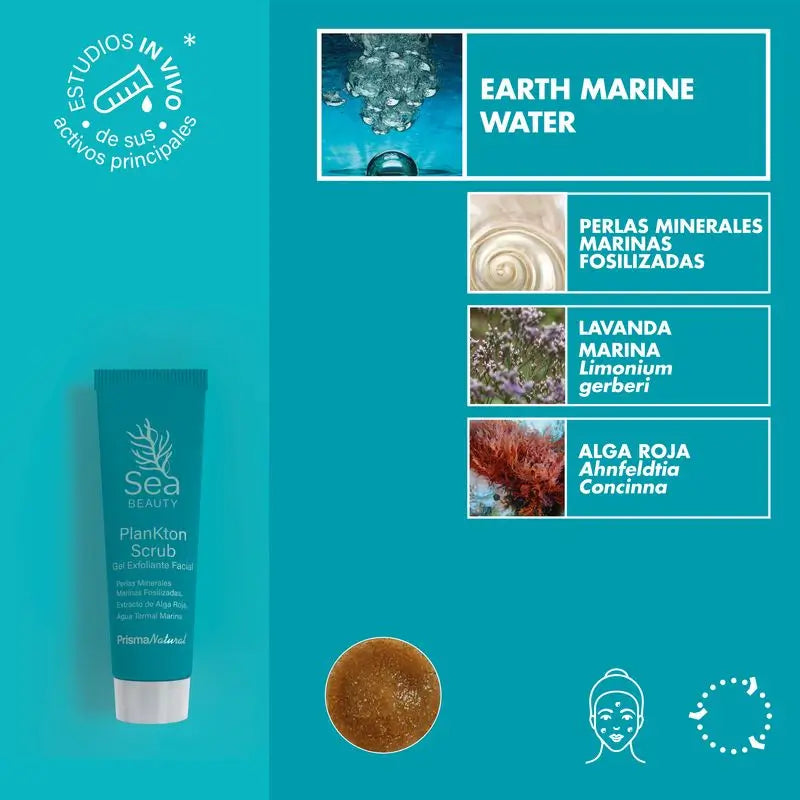 Prisma Natural Sea Beauty Plancton Scrub Gel esfoliante, 50 ml