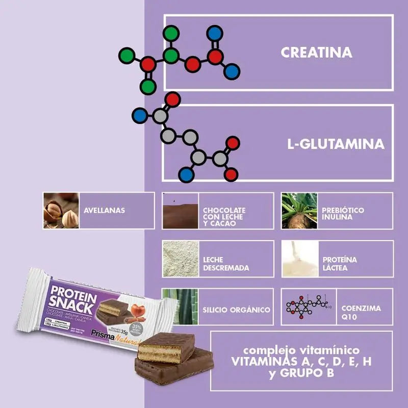 Snack proteico naturale Prisma al cacao-nocciola-cannella