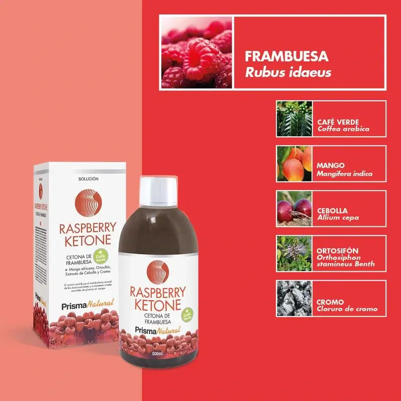 Prisma Soluzione naturale di chetoni di lampone, 500 ml