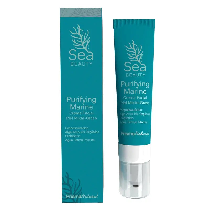 Prisma Natural Sea Beauty Emulsione marina purificante per il viso della pelle mista, 50 ml