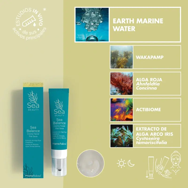 Prisma Natural Sea Balance Crema viso pelle secca, 50 ml