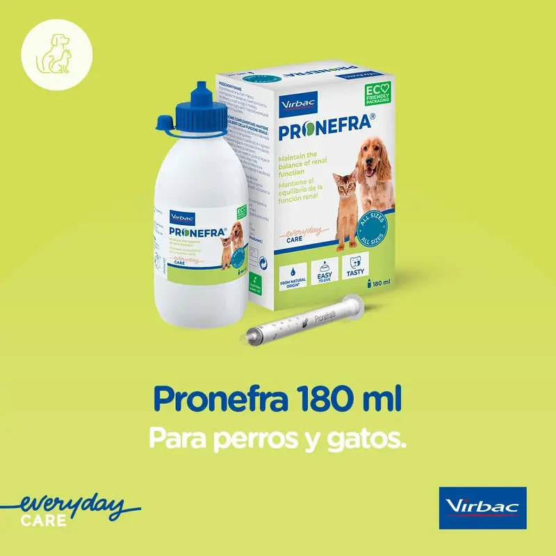 Virbac Pronefra Integratore renale per cani e gatti, 180 ml
