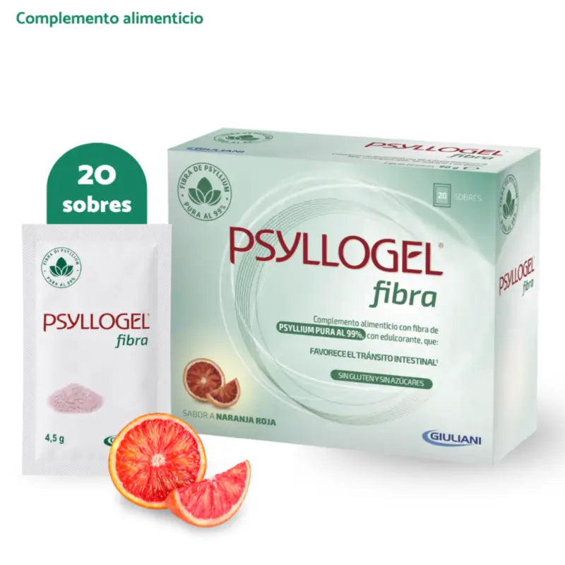 Psyllogel Fibra Rosso Sapore di Arancia, 20 Buste