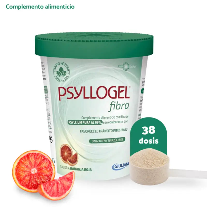 Psyllogel Fibra Rossa al gusto di arancia 170 G barattolo, 38 dosi