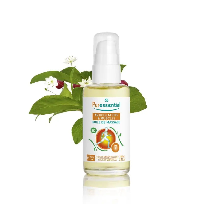 Puressentiel Olio da massaggio biologico Muscle Strain Arnica Wintergreen, 100 ml