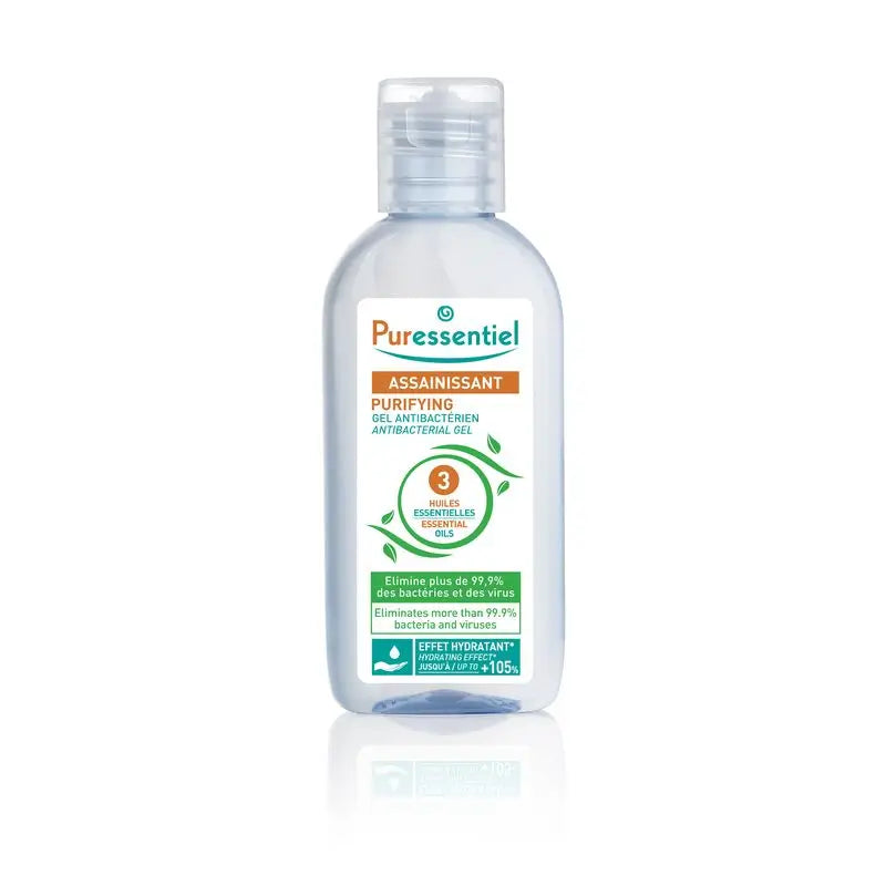 Gel purificante Puressentiel con 3 oli essenziali, 80 ml