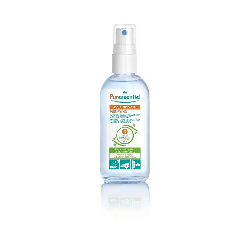 Puressentiel Lozione Purificante Spray Mani e Superfici, 80 ml
