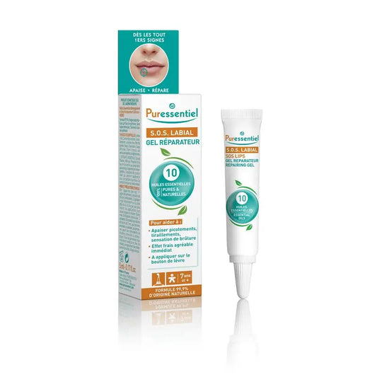 Puressentiel S.O.S Lip Repair Gel con 10 oli essenziali, 5 ml