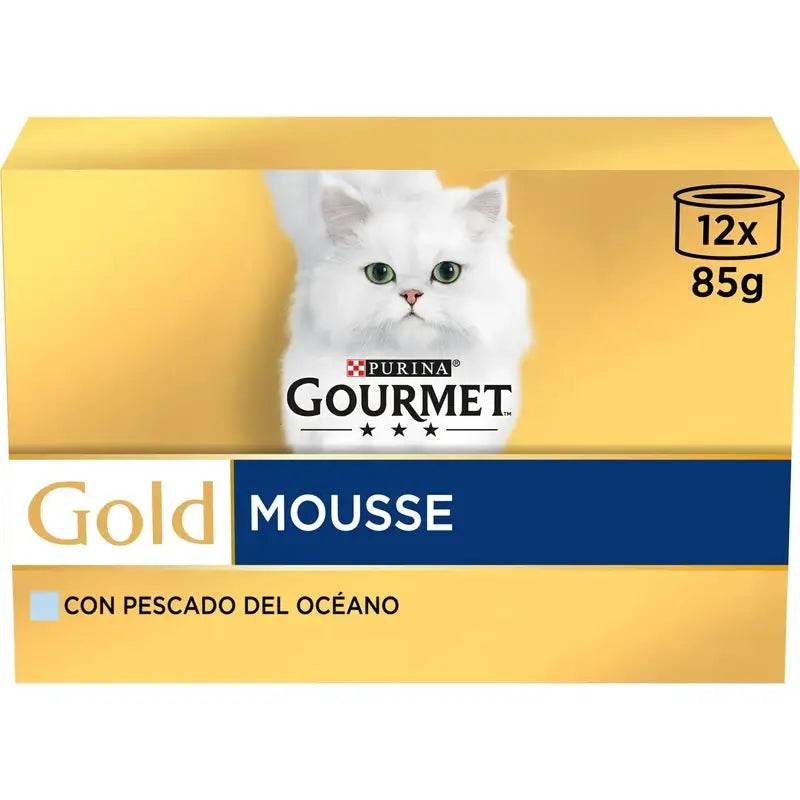 Purina Gourmet Gold Mousse Ocean Fish Box 12X85Gr, cibo umido per gatti