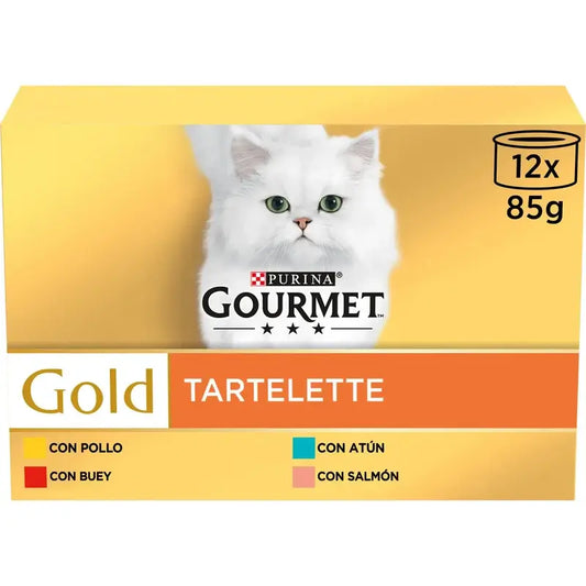 Purina Gourmet Gold Tartallette Box 12X85Gr, cibo umido per gatti