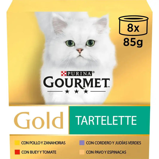 Purina Gourmet Gold Tartallette Box 8X85Gr, cibo umido per gatti
