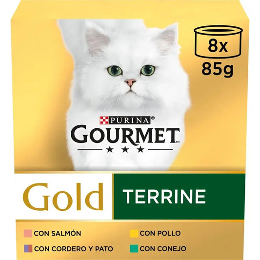 Purina Gourmet Gold Terrine Assortment Box 8X85Gr, cibo umido per gatti