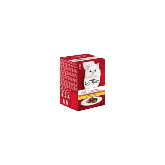 Purina Gourmet Mon Petit Aves Box 6X50Gr, cibo umido per gatti