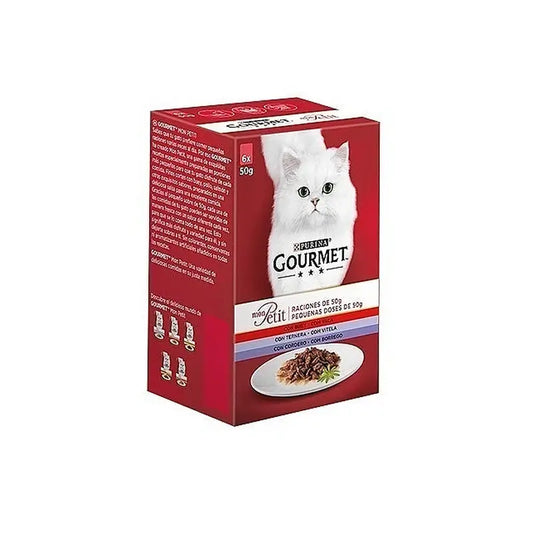 Purina Gourmet Mon Petit Meat Box 6X50Gr, cibo umido per gatti
