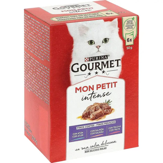 Purina Gourmet Mon Petit Fish Box 6X50Gr, cibo umido per gatti