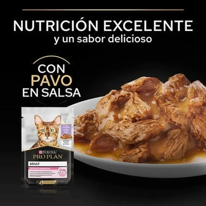 Purina Pro Plan Feline Delicate Turkey 26X85Gr, cibo umido per gatti