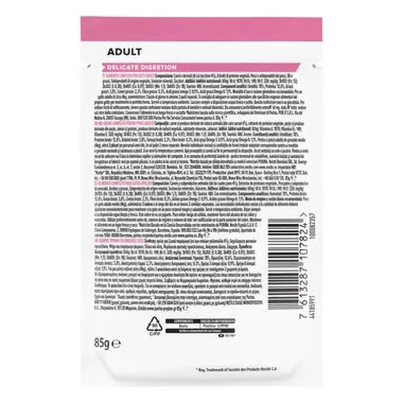 Purina Pro Plan Feline Delicate Turkey 26X85Gr, cibo umido per gatti