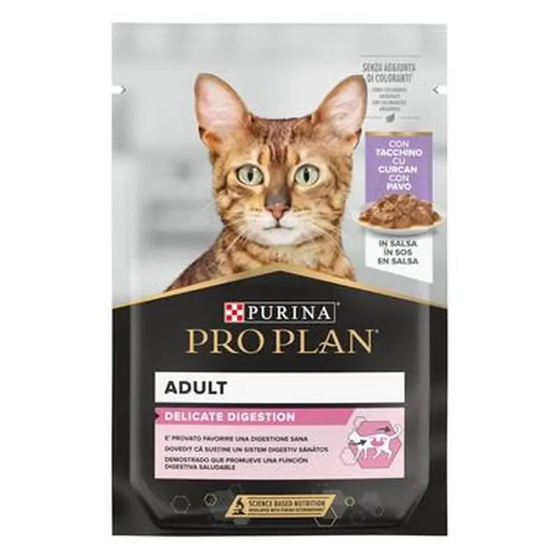 Purina Pro Plan Feline Delicate Turkey 26X85Gr, cibo umido per gatti