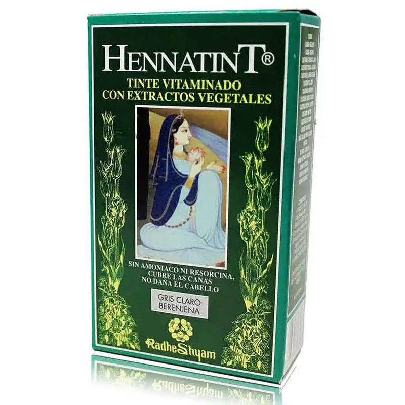 Radhe Shyam Hennatint Grigio chiaro Melanzana , 60 ml