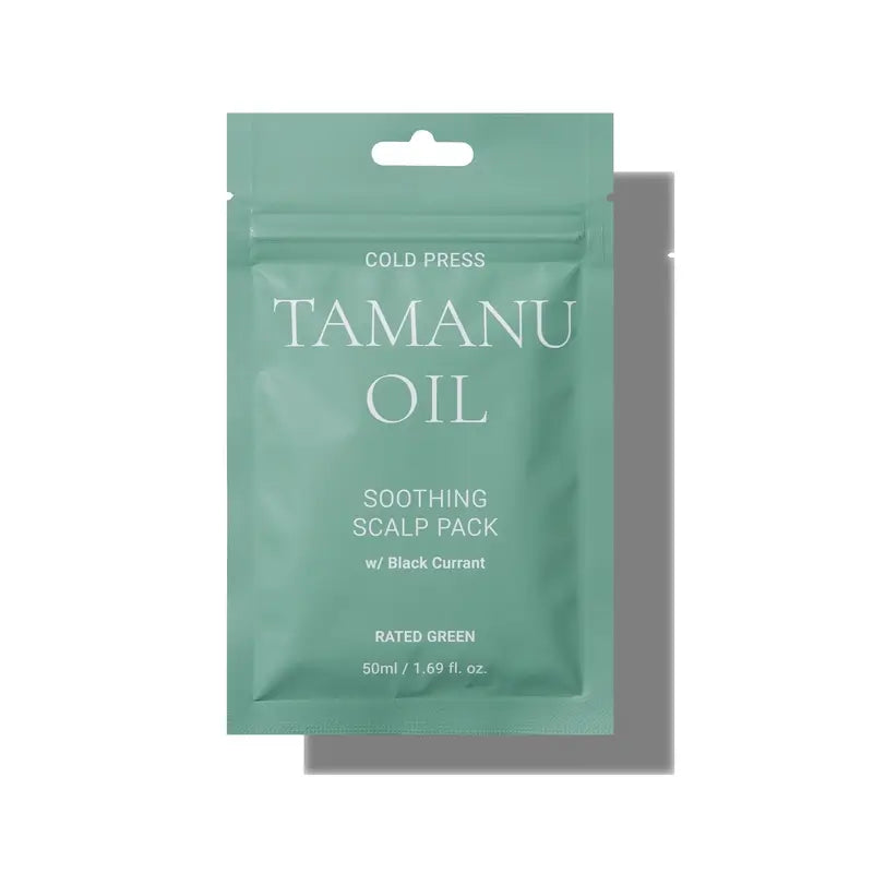 Rated Green Olio di Tamanu spremuto a freddo Impacco lenitivo per il cuoio capelluto, 50 ml