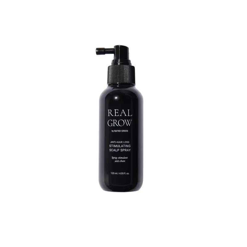 Rated Green Real Grow Spray stimolante anti-caduta del cuoio capelluto, 120 ml