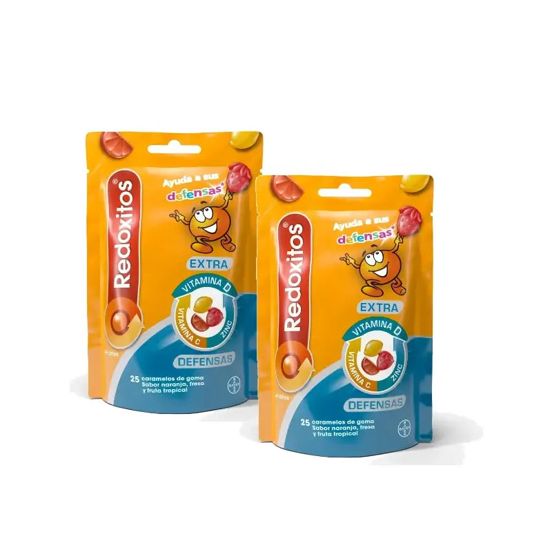 Redoxon Redoxitos Extra Difese +4 Anni, confezione da 2 x 25 caramelle gommose