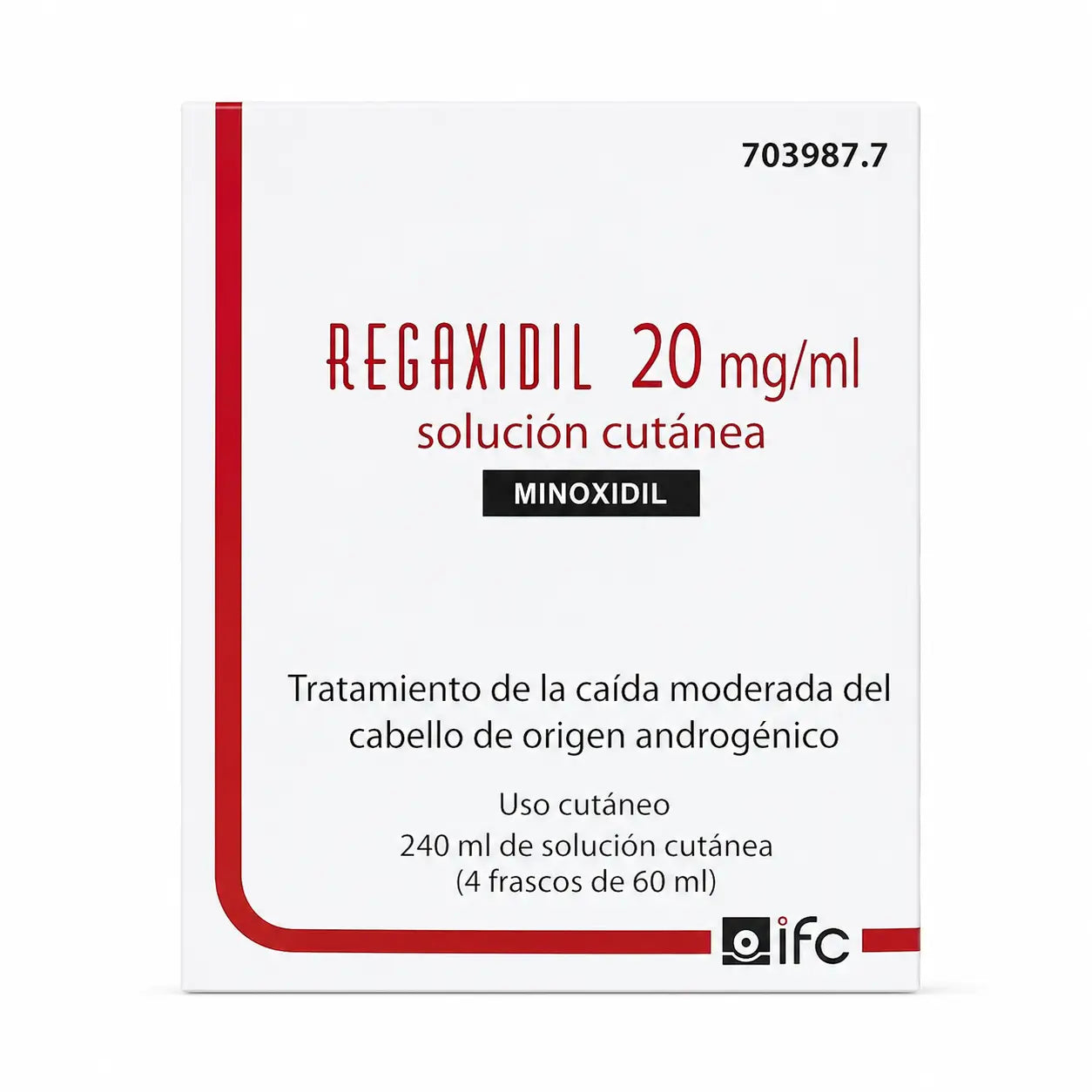 Regaxidil 20 Mg/ ml Minoxidil Soluzione Cutanea 4 flaconi da 60 ml