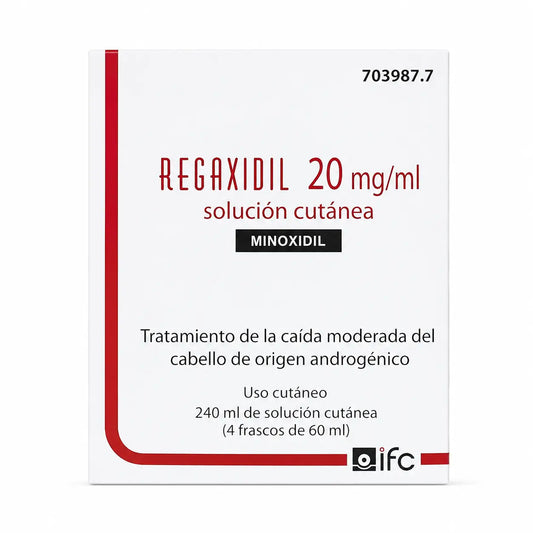 Regaxidil 20 Mg/ ml Minoxidil Soluzione Cutanea 4 flaconi da 60 ml