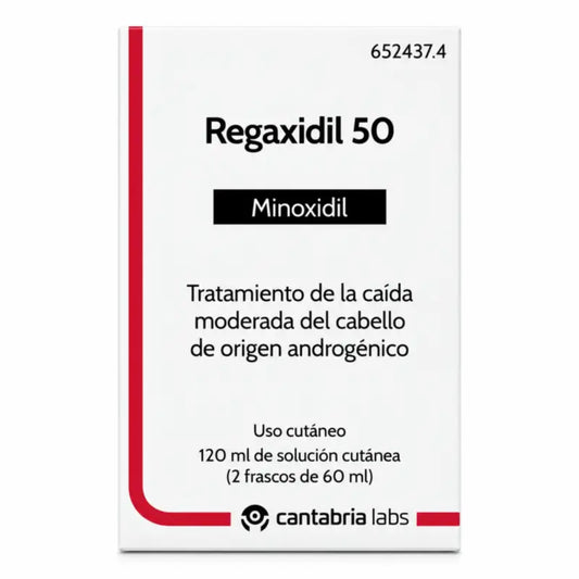 Regaxidil 50 mg/ml Minoxidil Soluzione Cutanea 2 Flaconi da 60 ml