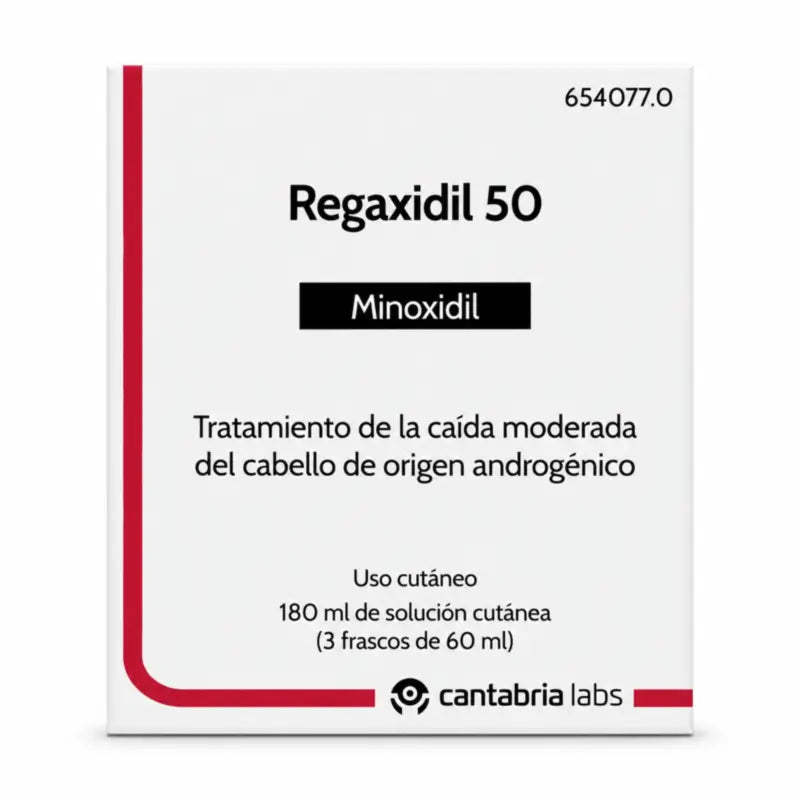 Regaxidil 50 mg/ml Minoxidil Soluzione Cutanea 3 Flaconi da 60 ml