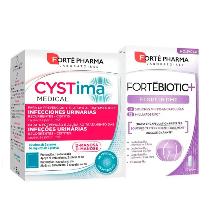 Forté Pharma Impacco intimo Cystima + Fortébiotic Plus