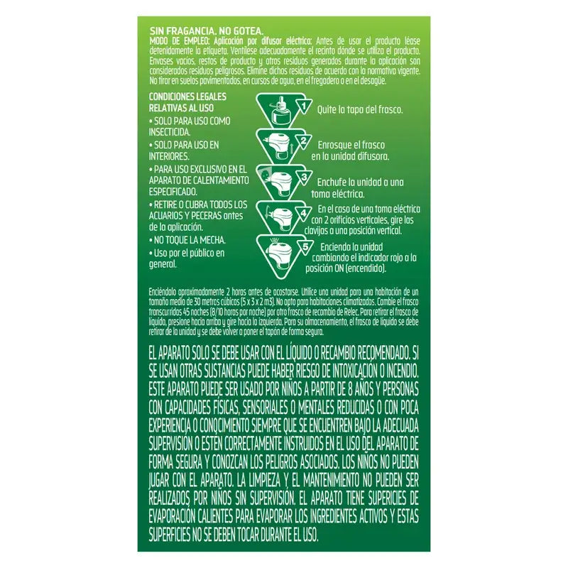 Relec Day & Night Diffusore elettrico di zanzare e liquido repellente per zanzare, 35 ml