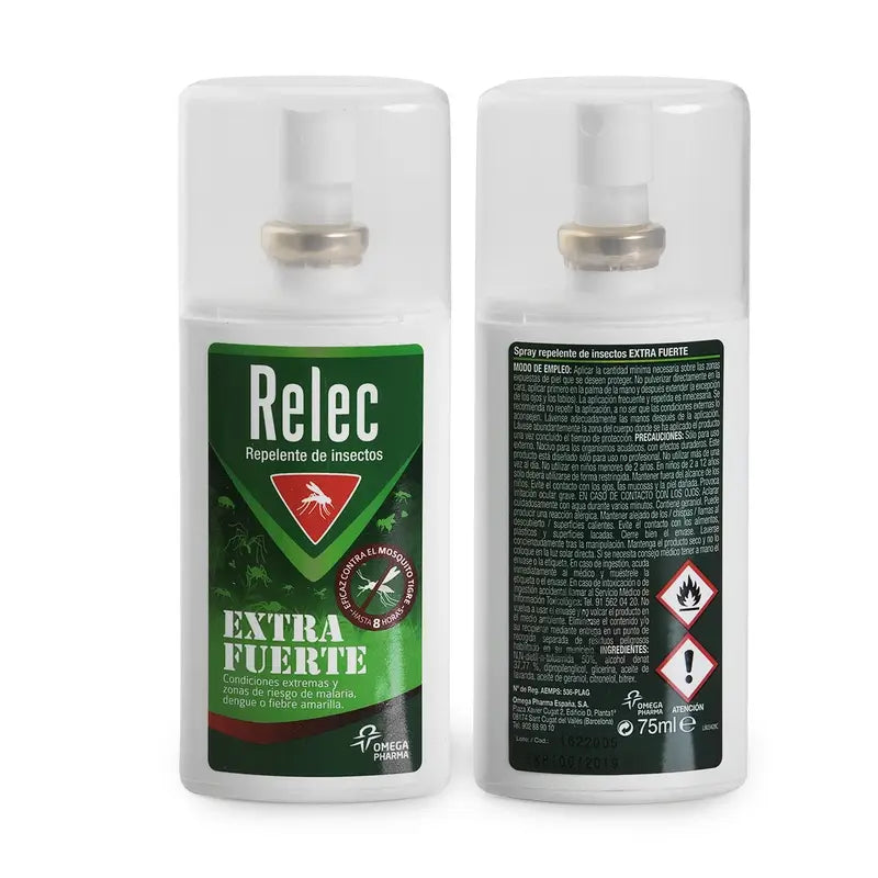 Relec Spray antizanzare extra forte, 75 ml