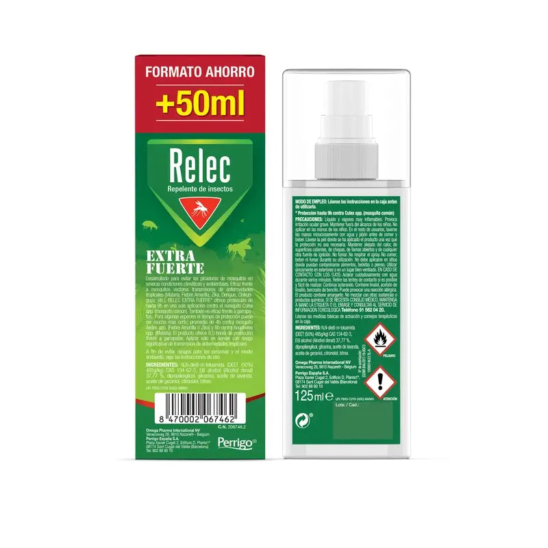 Relec Spray antizanzare extra forte, 125 ml