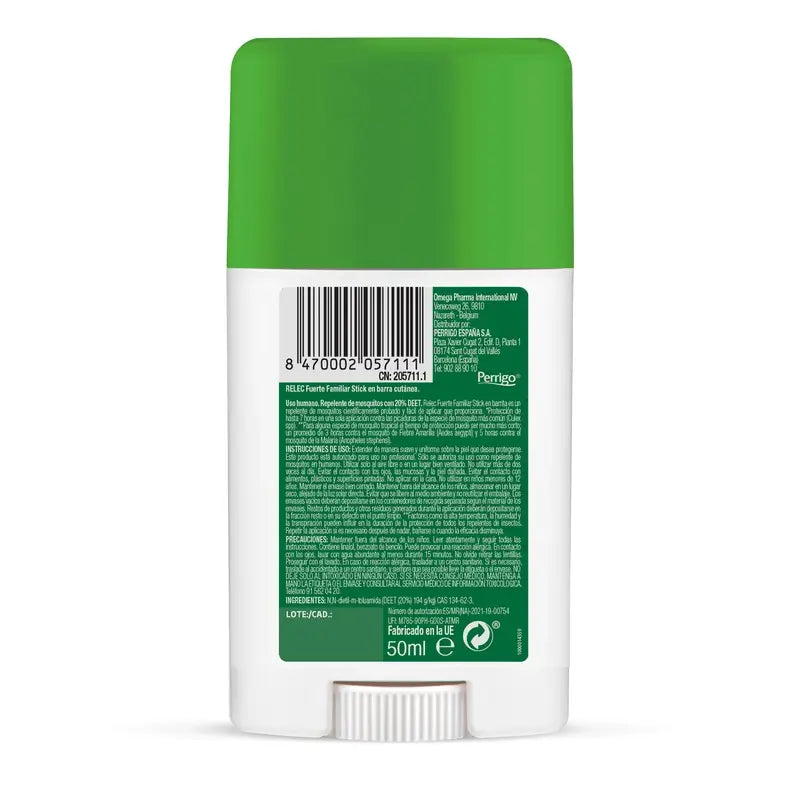 Relec Fuerte Familiar Stick repellente per zanzare, 50 ml
