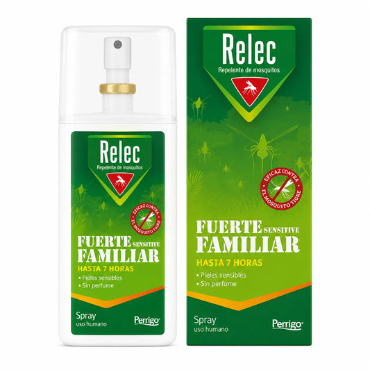 Relec Fuerte Sensitive Family Spray repellente per zanzare, 75 ml