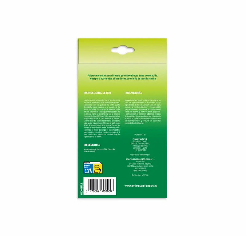 Polsino antizanzare Relec Citronella Nero