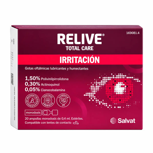 Relieve Total Care Gocce oftalmiche sterili, 20 monodosi da 0,4 ml