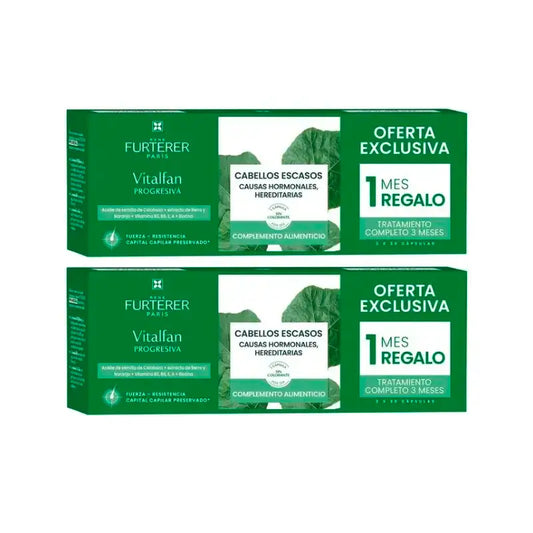 Rene Furterer Vitalfan Perdita progressiva dei capelli , Confezione 2 x 30 capsule
