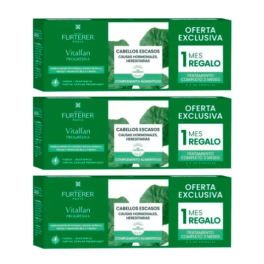 Rene Furterer Vitalfan Perdita progressiva dei capelli , Confezione 3 x 30 capsule
