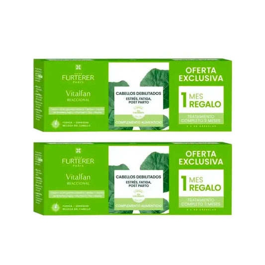 Rene Furterer Vitalfan Anticaida Reaccional, Confezione 2 x 30 capsule