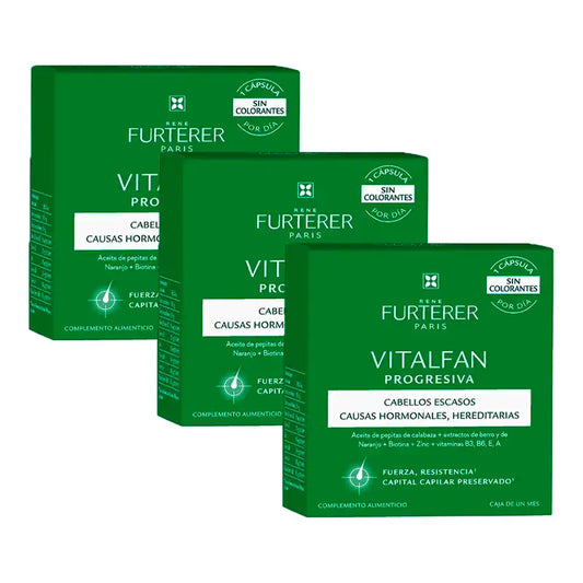 Rene Furterer Vitalfan Perdita progressiva dei capelli, confezione da 3 x 30 capsule