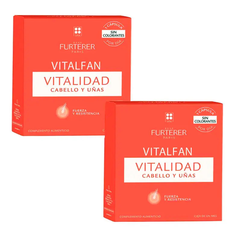 Rene Furterer Vitalfan Vitality Capelli e Unghie, Confezione 2 x 30 capsule