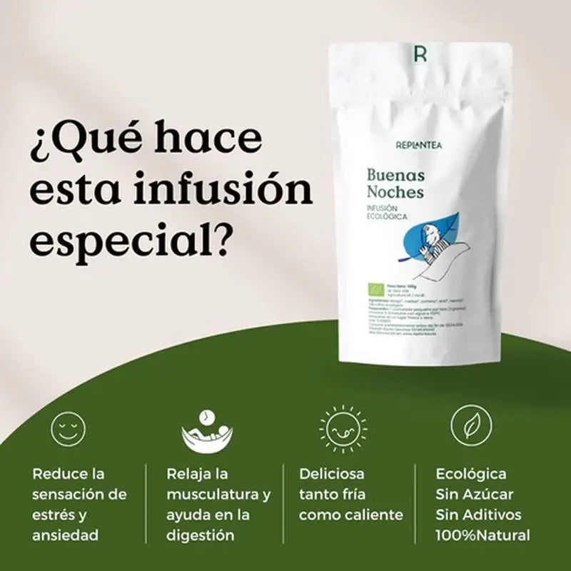 Replantea Infuso della Buona Notte Biologico, 100 g