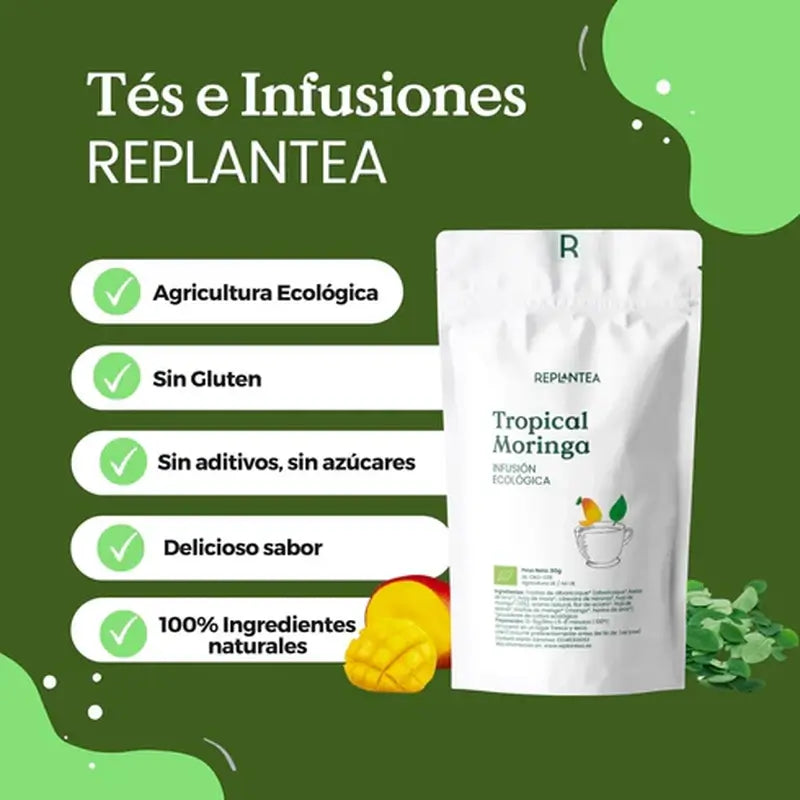 Infuso di moringa e mango biologico Replantea, 100 g