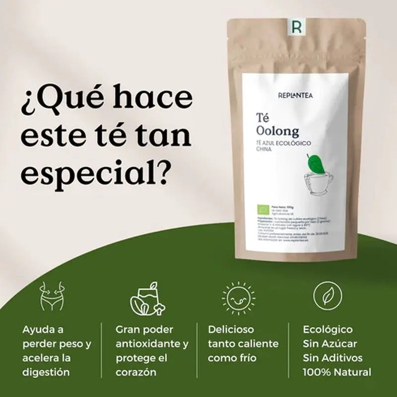 Replantea Tè blu Oolong Jade biologico, 100 g