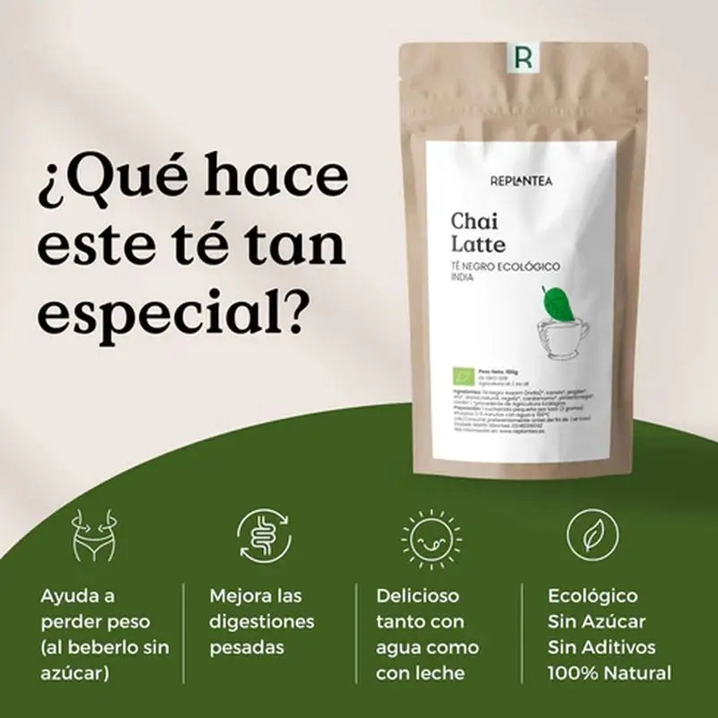 Tè nero Chai Latte Biologico Replantea, 100 g