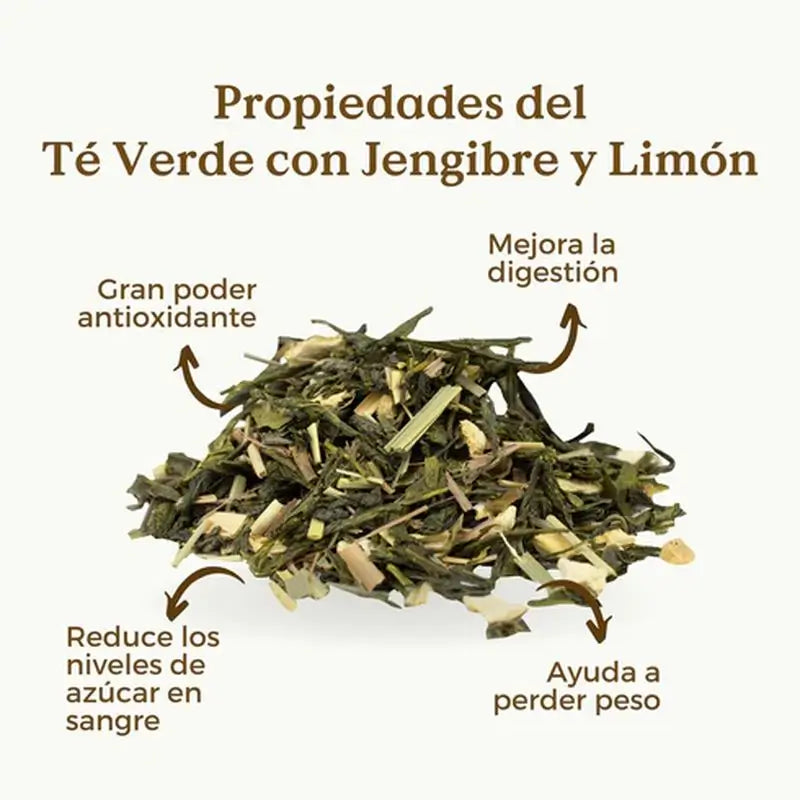 Replantea Tè verde con zenzero e limone biologico, 100 g